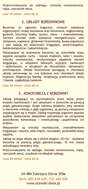 Zabiegi na łóżku solnym – ulotka 4